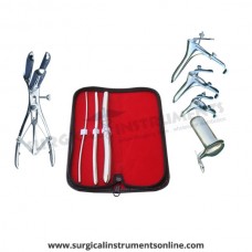 Hegar uterine dilator 3 pieces set,3-4, 7-8, 13-14, mathieu speculum, grave 3pcs, collin large